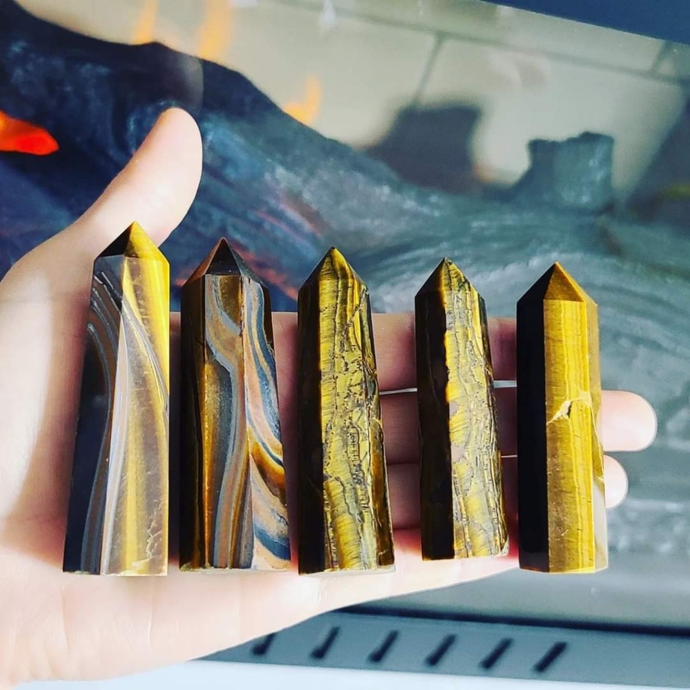 Tiger Eye Crystal Points / Towers